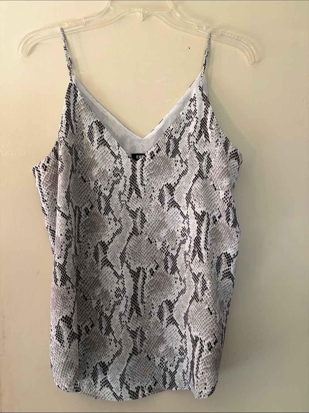 Express Black and White Snake-Print Cami